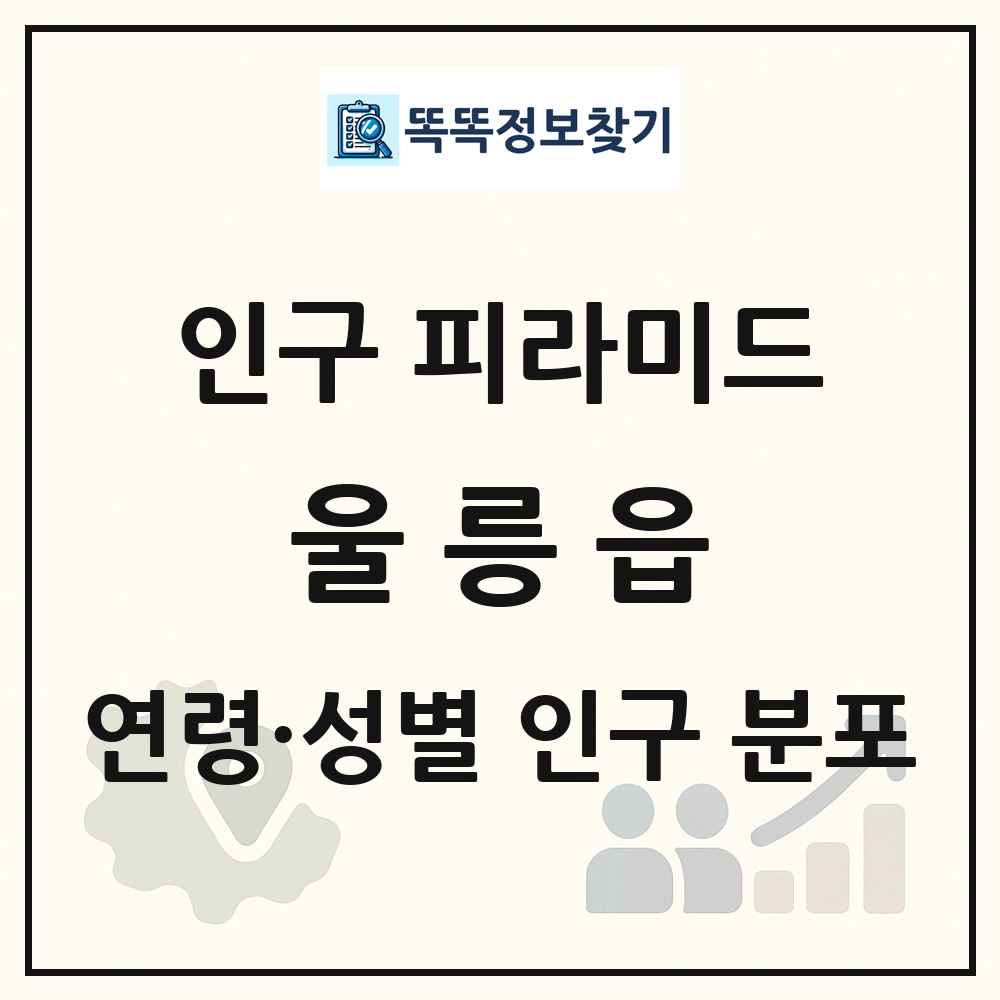 울릉읍 인구 피라미드 링크 그림